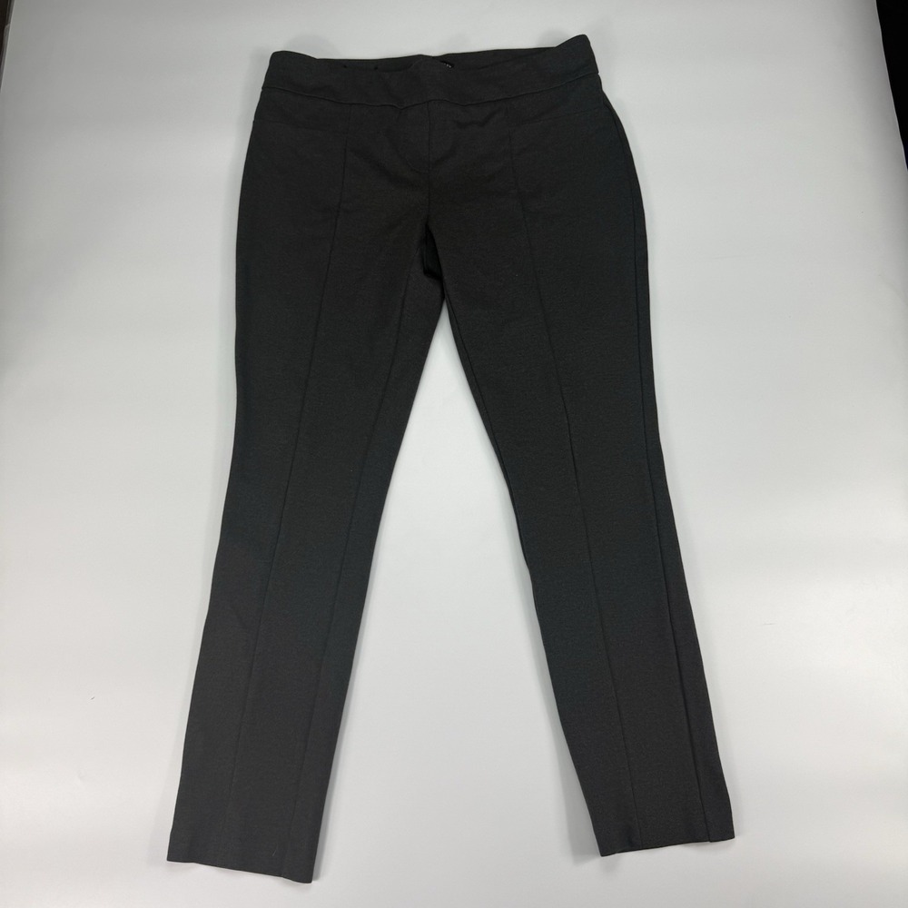 Hilary Radley Womens Pants Large Gray Stretch Pull On Casual Comfort